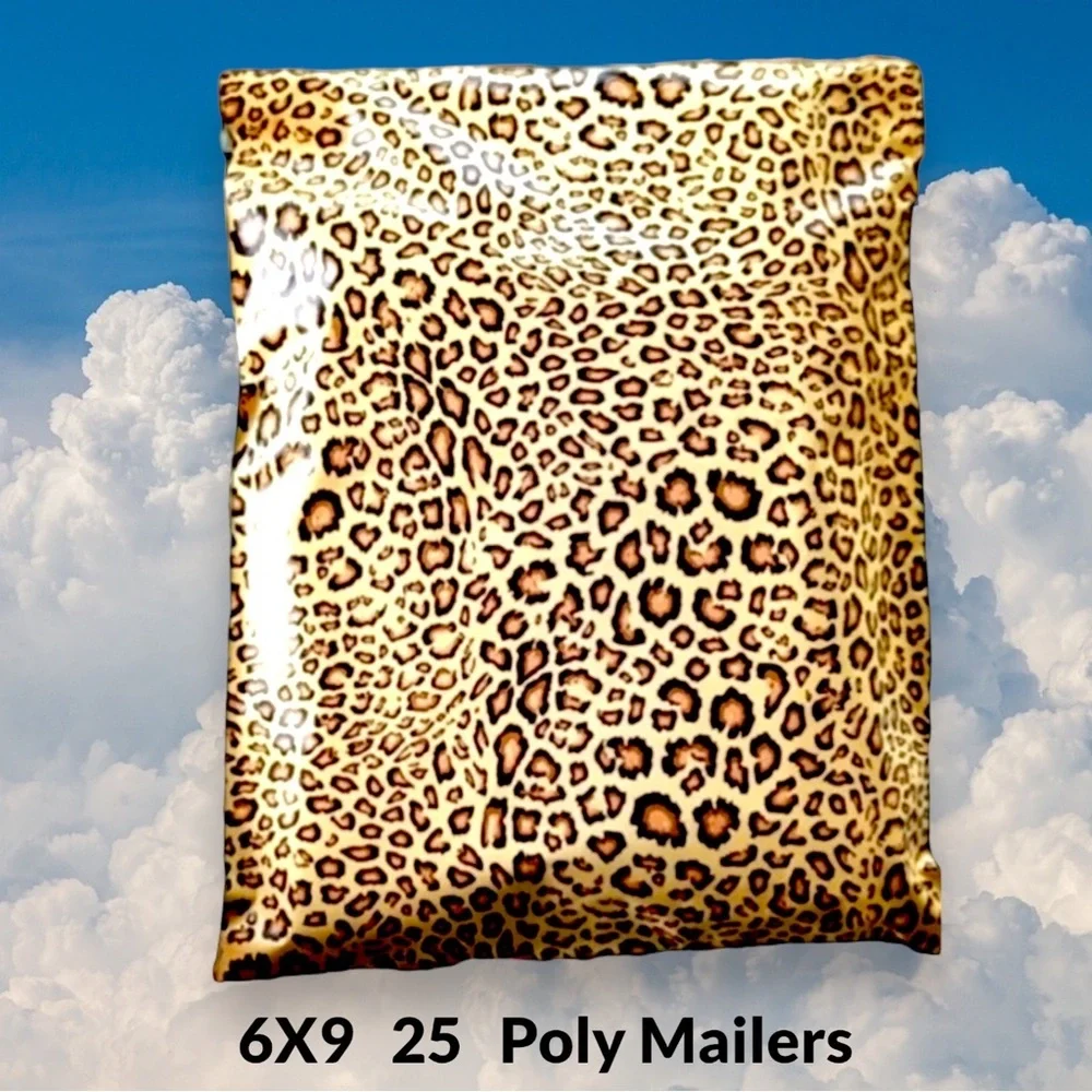 ( Quantity 25 6x9 ) Leopard Animal Print Poly Mailers Bag Shipping Envelope - Picture 2 of 2